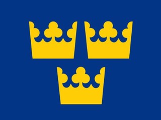 Tre kronor på blå bakgrund, logotyp för krisinformation.se